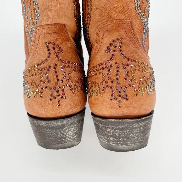 Old Gringo Mango Orange Eagle Swarovski Crystal Western Cowgirl Boot size 7.5 - Picture 9 of 11